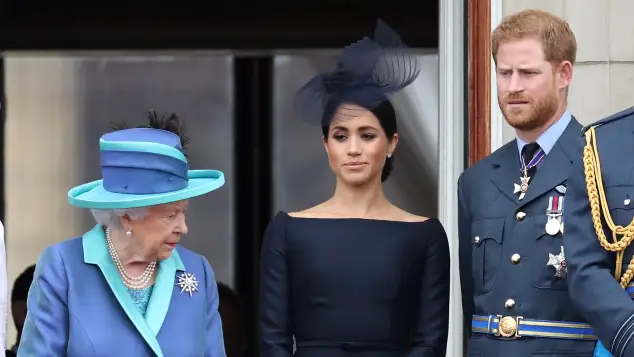 Queen Elizabeth, Duchess Meghan and Prince Harry