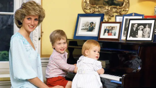 Lady Diana, Prince William and Prince Harry