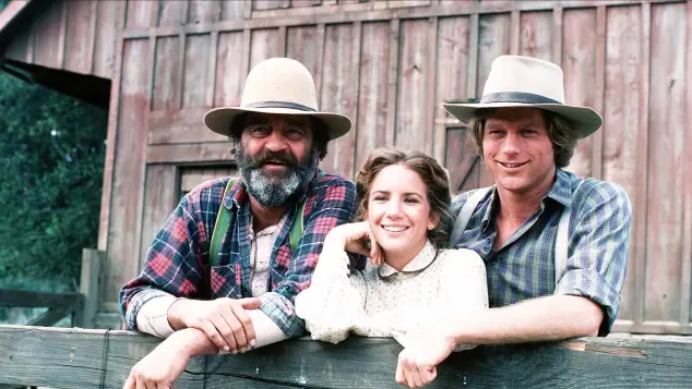Melissa Gilbert, Dean Butler and Victor French 