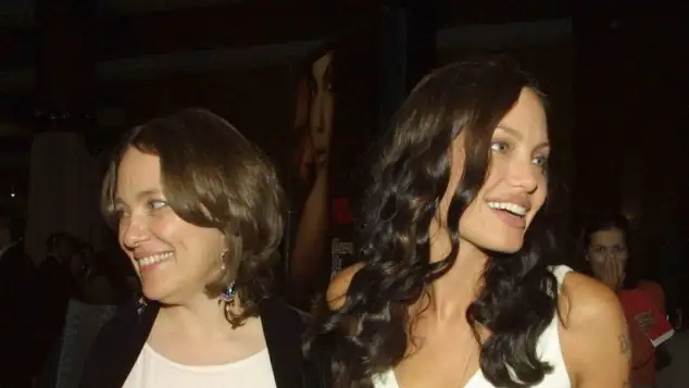 Marcheline Bertrand and Angelina Jolie