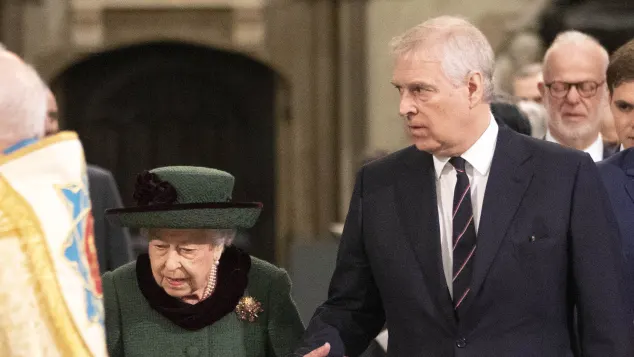 Queen Elizabeth II and Prince Andrew