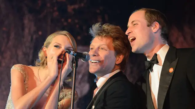 Taylor Swift, Jon Bon Jovi and Prince William