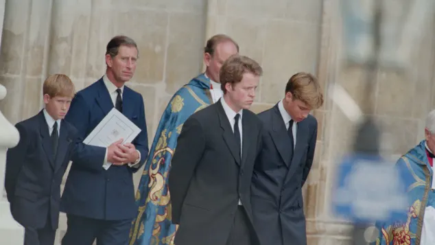 Prince William, Prince Harry, Earl Spencer, Prince Charles