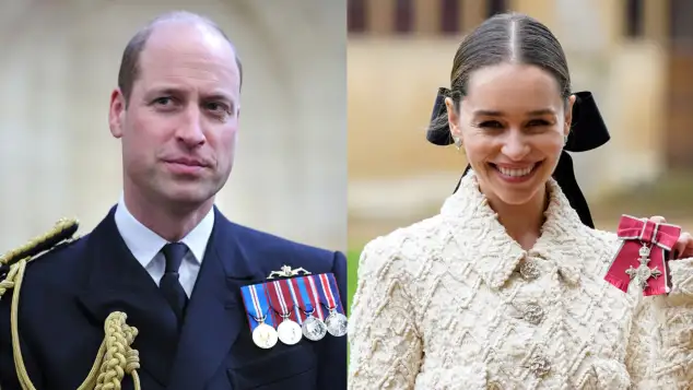 Prince William and Emilia Clarke