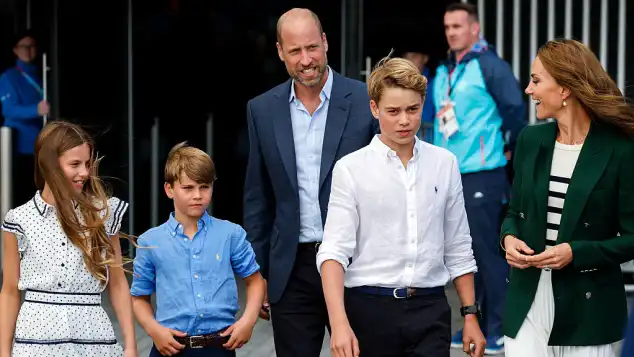 Prince William and Princess Kate with their children