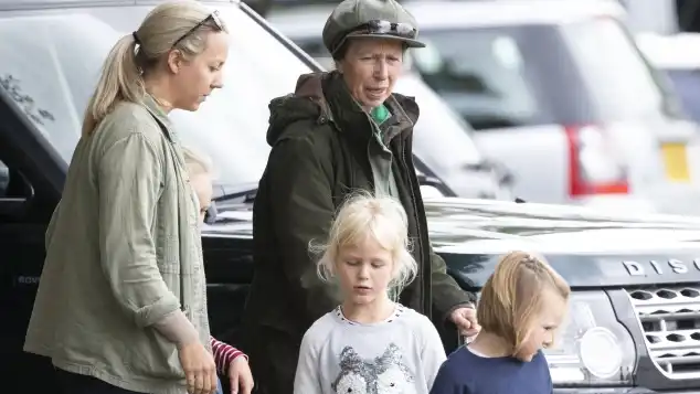 Princess Anne with her grandchildren