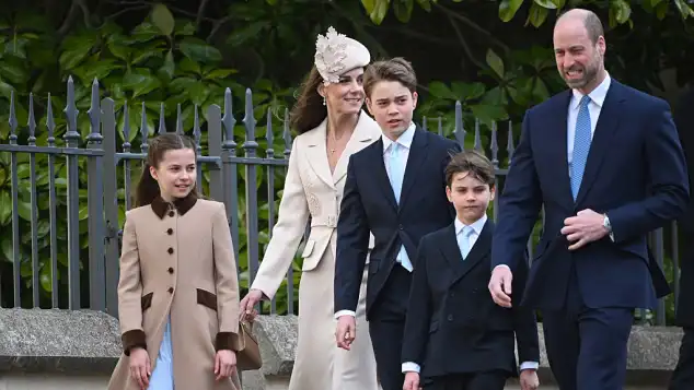 Princess Kate and Prince William with their children