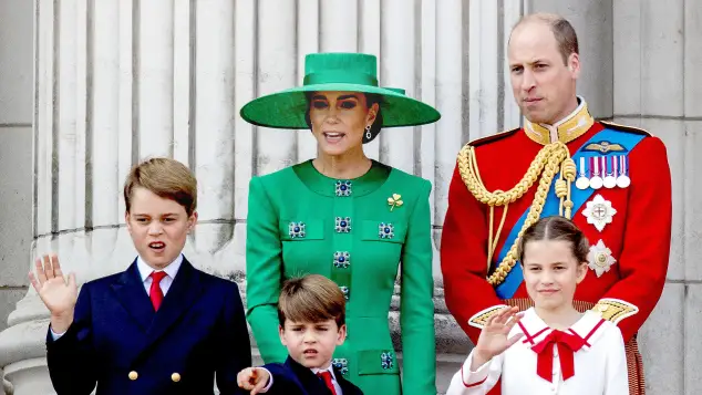 Prince George, Prince Louis, Duchess Kate, Prince William and Princess Charlotte