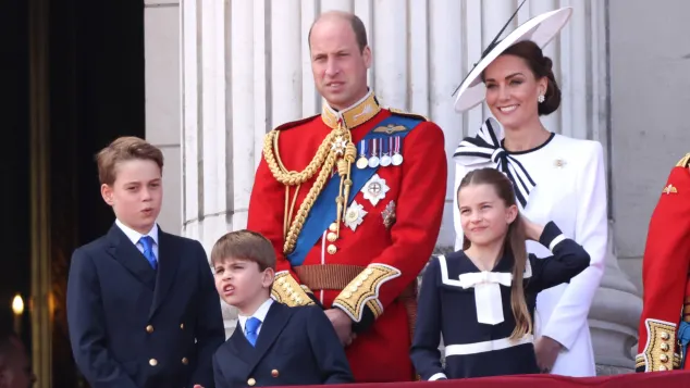 Prince George, Prince Louis, Prince William, Princess Charlotte and Princess Kate