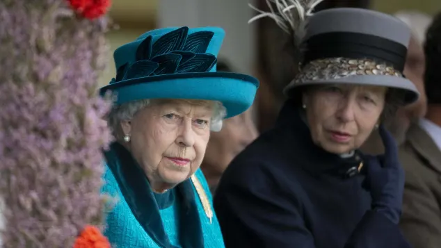 Queen Elizabeth II and Princess Anne