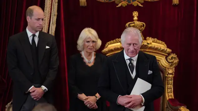 Prince William, Queen Camilla and King Charles
