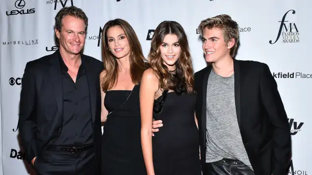 Rande Gerber, Cindy Crawford, Kaia, and Presley Gerber