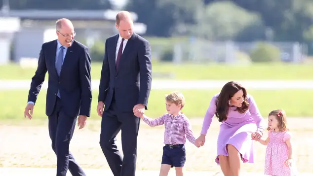 Prince George, Princess Charlotte, Duchess Catherine and Prince William