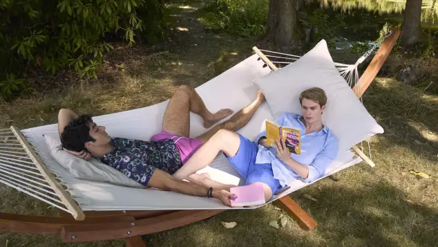 Taylor Zakhar Perez and Nicholas Galitzine in 'Red, White & Royal Blue'