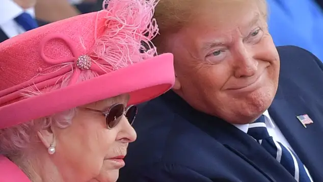 Queen Elizabeth II and Donald Trump