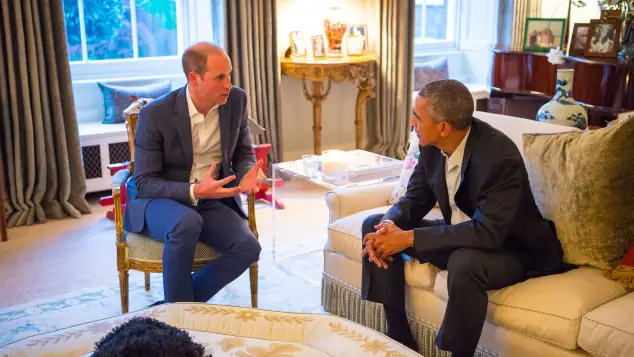 Prince William and Barack Obama