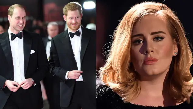 Prince William, Harry and Adele