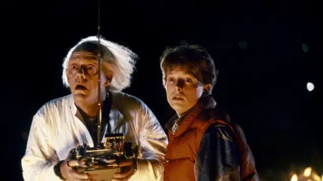 Christopher Lloyd y Michael J. Fox en 'Volver al futuro'