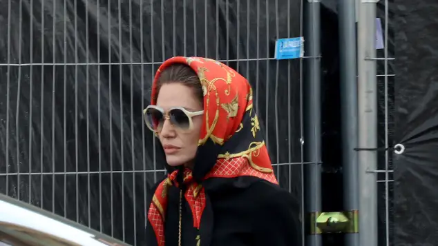 Angelina Jolie filming 'Maria'