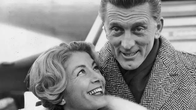 Anne Buydens and Kirk Douglas