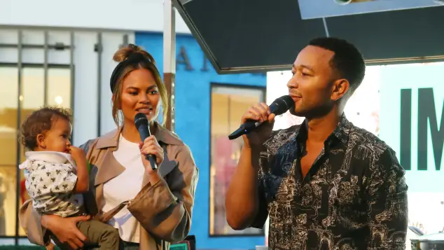 Chrissy Teigen, John Legend, and son Miles