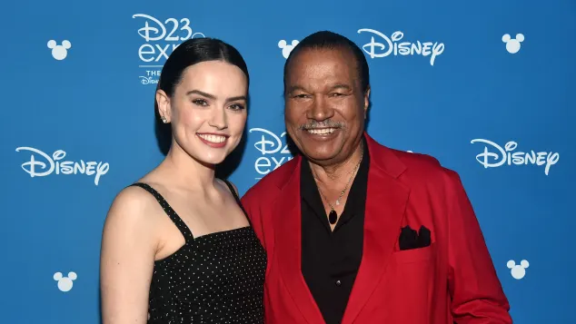 Billy Dee Williams and Daisy Ridley