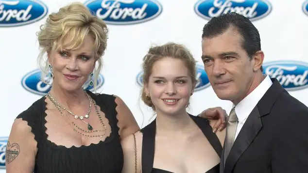 Melanie Griffith, Antonio Banderas and Stella Banderas