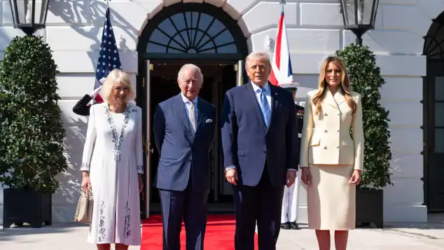 Donald and Melania Trump, King Charles III and Queen Camilla