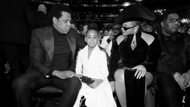 Jay-Z, Blue Ivy and Beyoncé