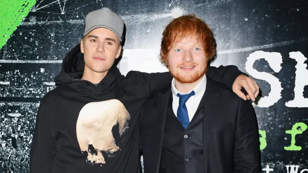 Justin Bieber and Ed Sheeran