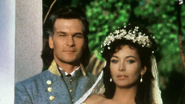 Lesley-Anne Down and Patrick Swayze