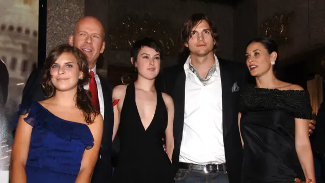 Bruce Willis, Demi Moore and Family