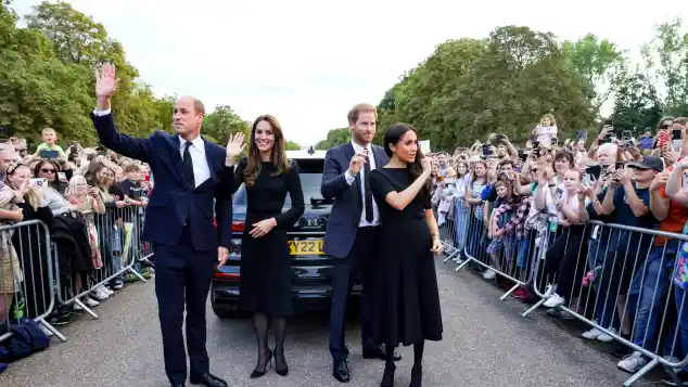 Duchess Meghan, Princess Kate, Prince William, and Prince Harry