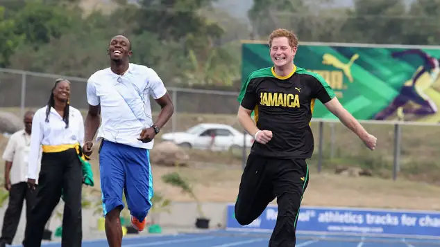 Prince Harry and Usain Bolt