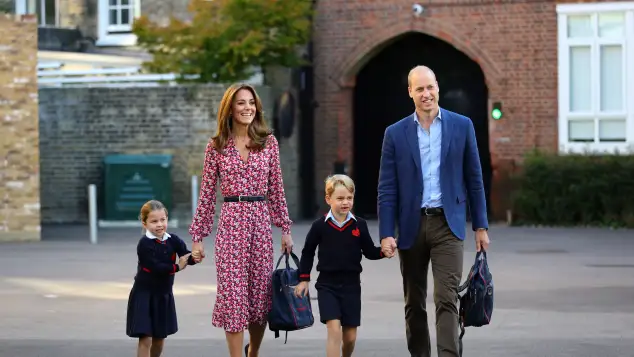 Prince William, Duchess Kate, and their children