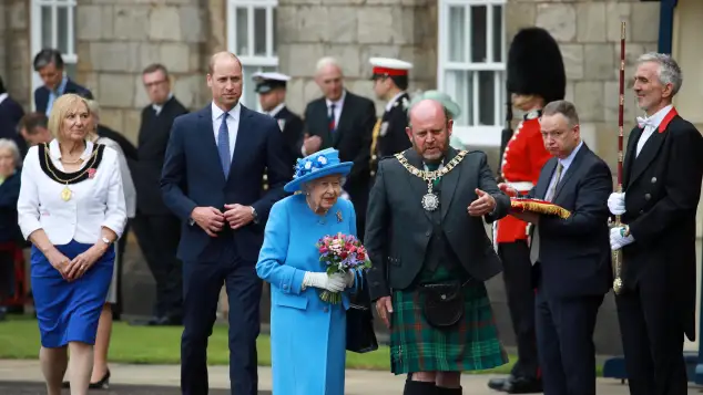 Prince William and Queen Elizabeth II