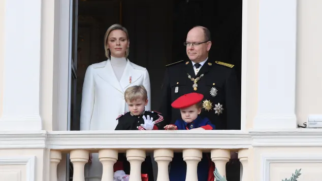 Princess Charlene, Prince Albert, Prince Jaques and Princess Gabriella