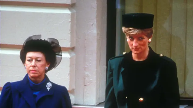 Princess Margaret and Princess Diana