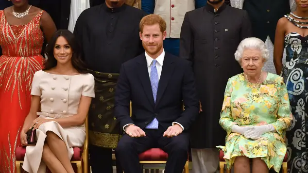 Meghan Markle, Prince Harry and Queen Elizabeth II