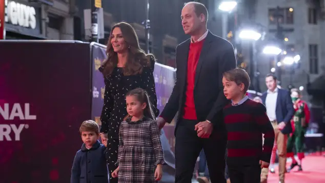 Kate Middleton y los príncipes William, George, Charlotte y Louis