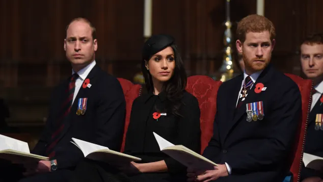 Prince William, Prince Harry, and Duchess Meghan