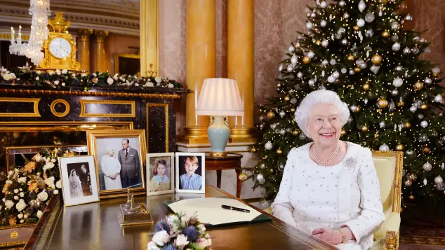  Queen Elizabeth II recording her Christmas Day broadcast 