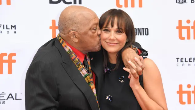 Rashida Jones and Quincy Jones