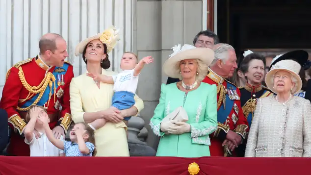 The Royal Family at Trooping the Colour in 2019