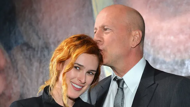 Rumer Willis and Bruce Willis