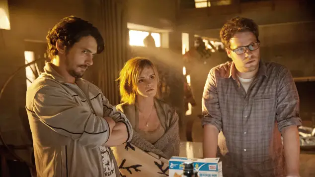 James Franco, Emma Watson, and Seth Rogen in 'This Is The End'