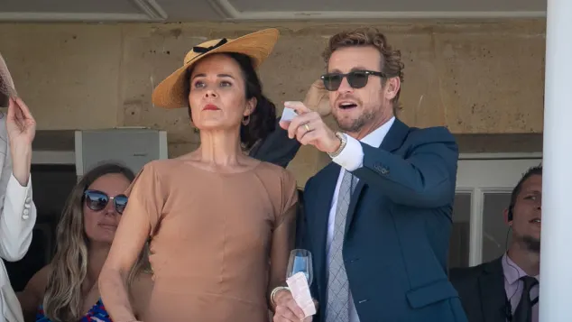 Simon Baker and Rebecca Rigg