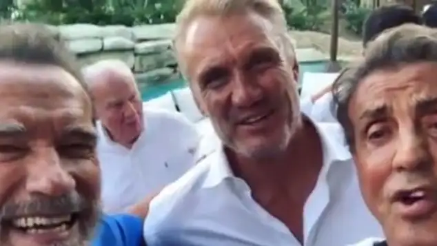 Sylvester Stallone, Arnold Schwarzenegger and Dolph Lundgren