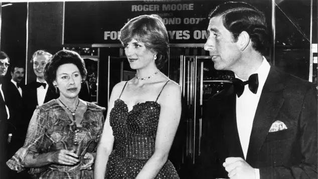 Princess Margaret, Princess Diana, and Prince Charles
