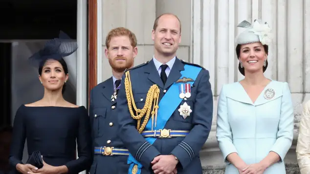 Duchess Meghan, Prince Harry, Prince William and Duchess Catherine